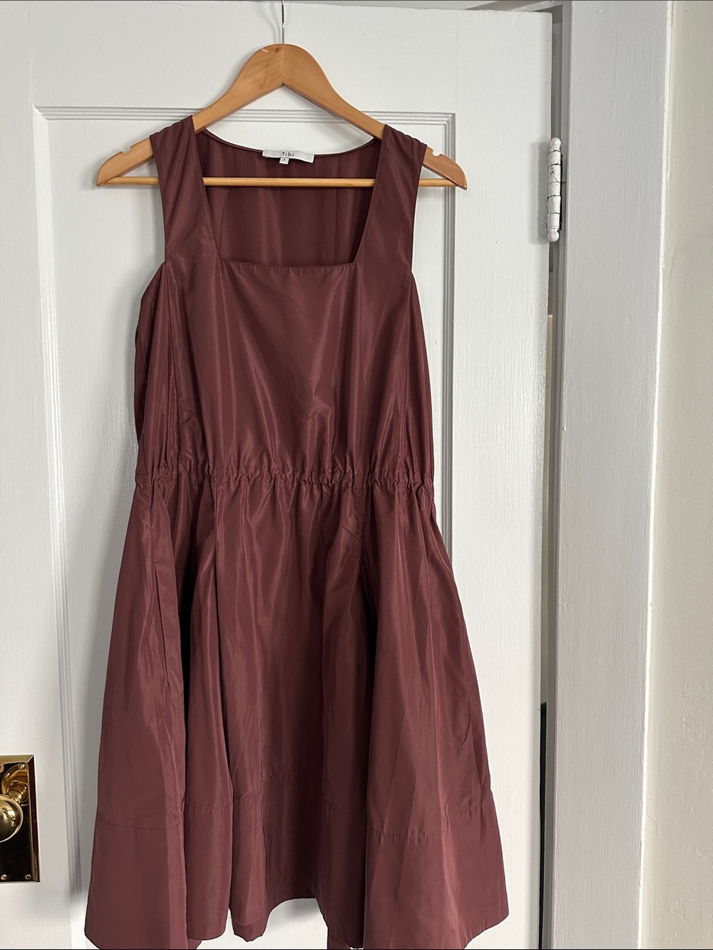 Tibi sleeveless brown/maroon dress
